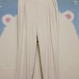 (M) 젤라토피케 밴딩 린넨 와이드 투턱 팬츠 이미지