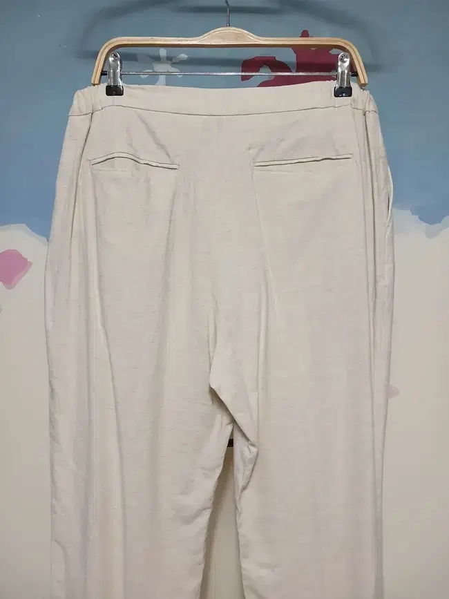 (M) 젤라토피케 밴딩 린넨 와이드 투턱 팬츠 이미지