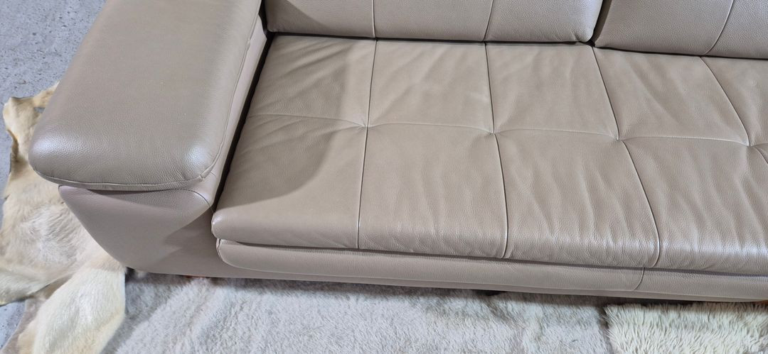 자코모 뉴힐링 슈렁큰 천연가죽 4인소파+스툴 이미지