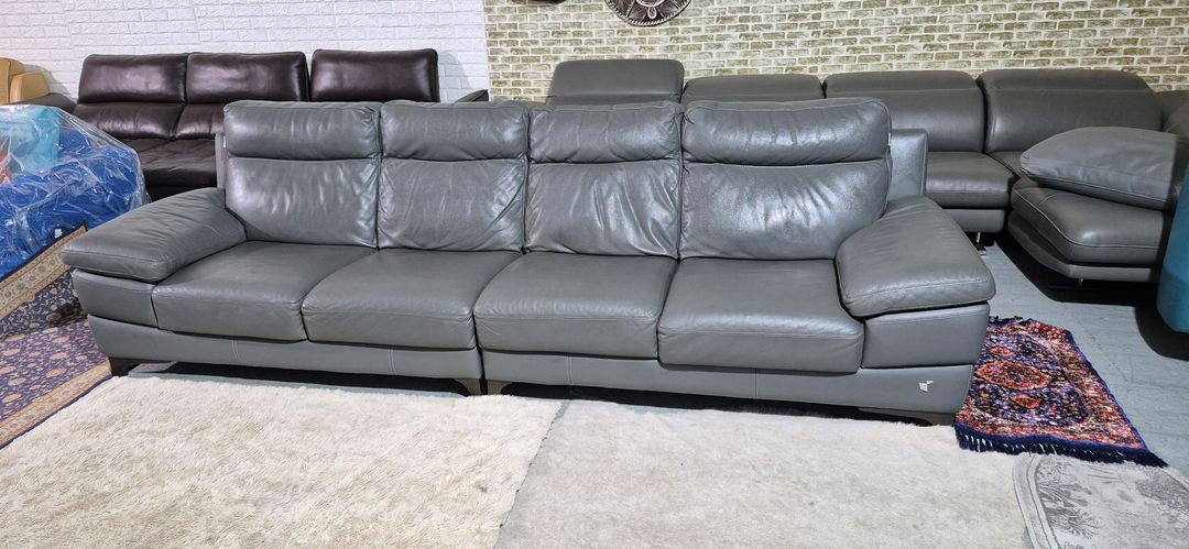 칼리아 이탈리아 이태리 전체 천연가죽 4인 소파쇼파(양쪽 슬라이딩 시트) 이미지