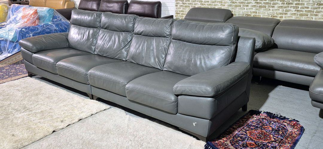 칼리아 이탈리아 이태리 전체 천연가죽 4인 소파쇼파(양쪽 슬라이딩 시트) 이미지