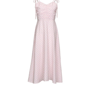 슈퍼린짱 체크리본끈 원피스/ 1104라이너 이미지