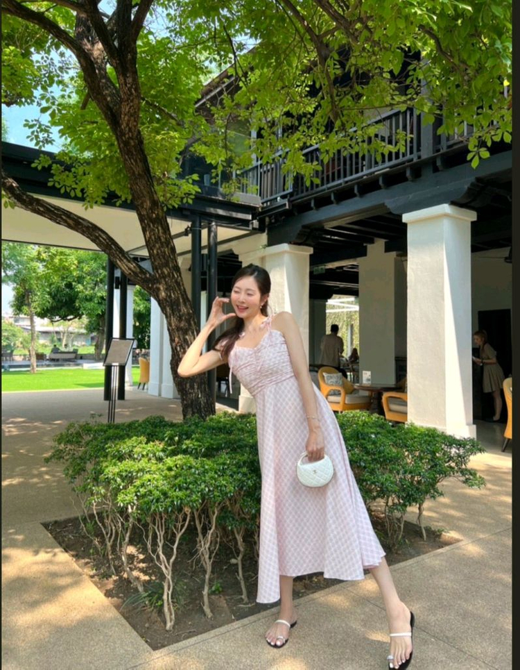 슈퍼린짱 체크리본끈 원피스/ 1104라이너 이미지