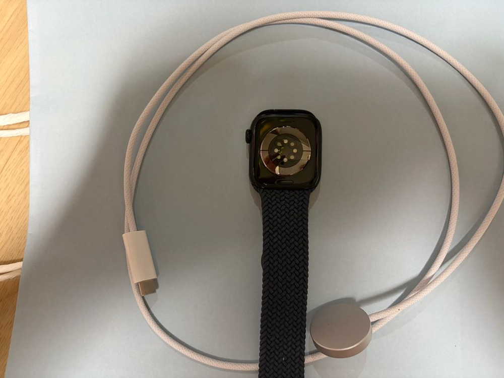 애플워치11 42mm 셀룰러 제트블랙 + 정품 미드나이트 블레이드 솔로 루프 이미지