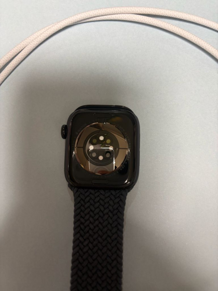 애플워치11 42mm 셀룰러 제트블랙 + 정품 미드나이트 블레이드 솔로 루프 이미지