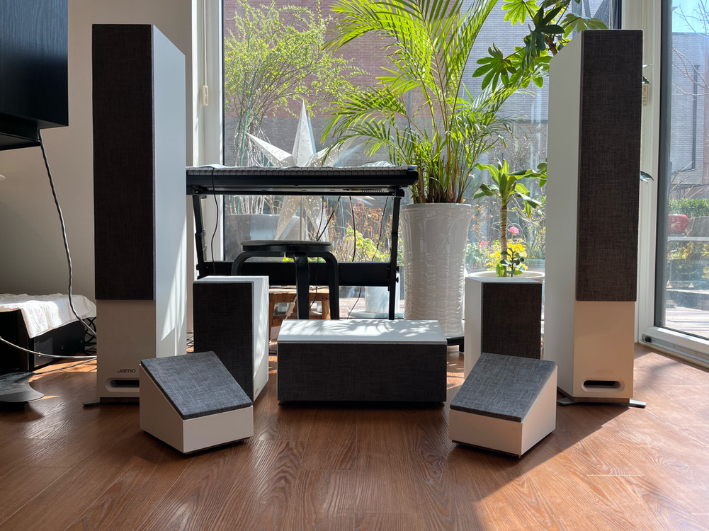 AVR-X2600H AV 리시버 + Jamo 스피커 7대 Yamaha 우퍼 1대 홈시어터 이미지