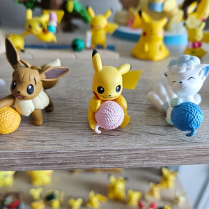 포켓몬 보들보들타임 털실 가챠 피카츄 이브이 식스테일 이미지