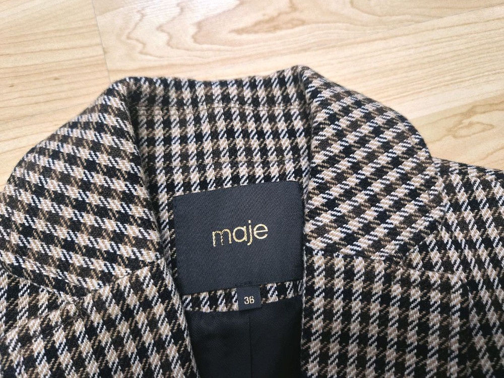 [새제품] 마쥬 울 하운드투스 체크 자켓&바지치마 스커트 셋업 세트 이미지