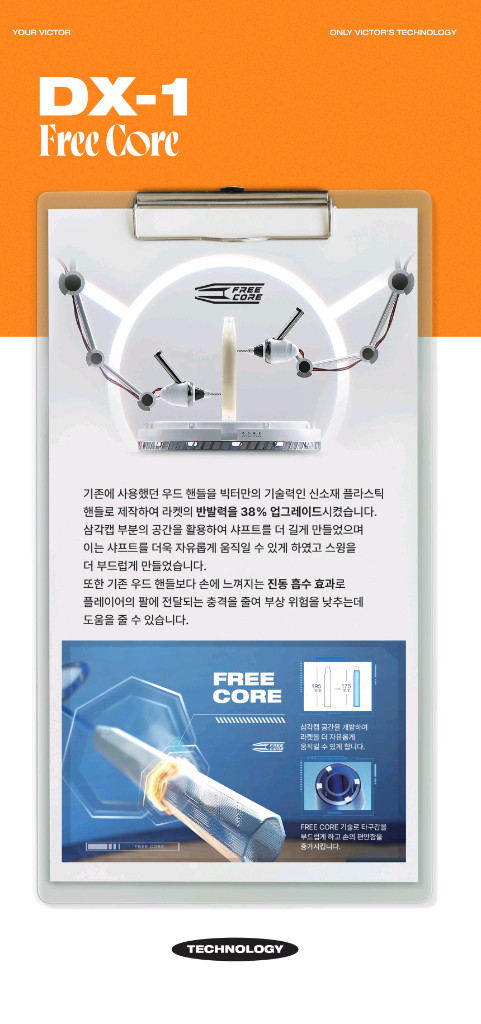 빅터 DX-1 드라이브X 1 - 배드민턴 라켓 4U 이미지