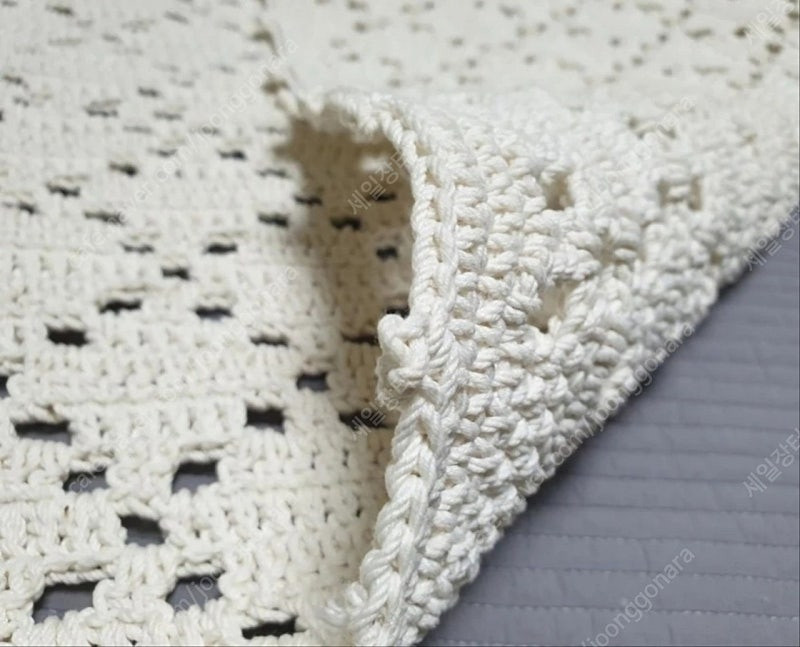 크로셰 블랭킷 배드러너 퀸사이즈 코바늘 손뜨개 침대 블랭킷 FA13 이미지
