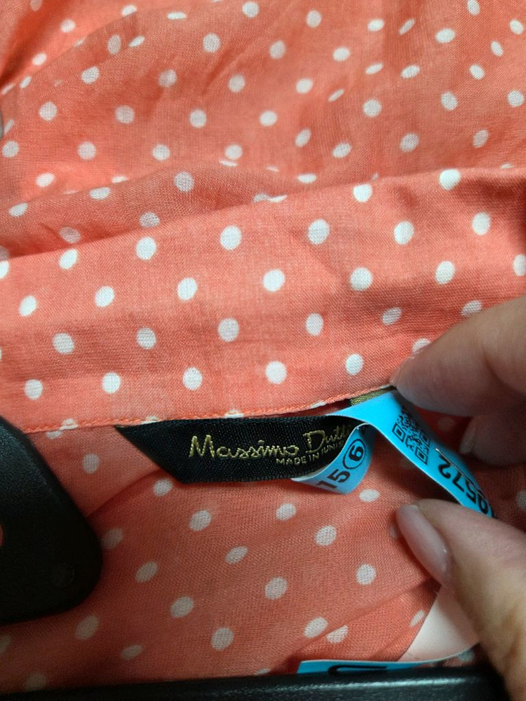 마시모두띠 오렌지 도트무늬 긴팔 블라우스 이미지