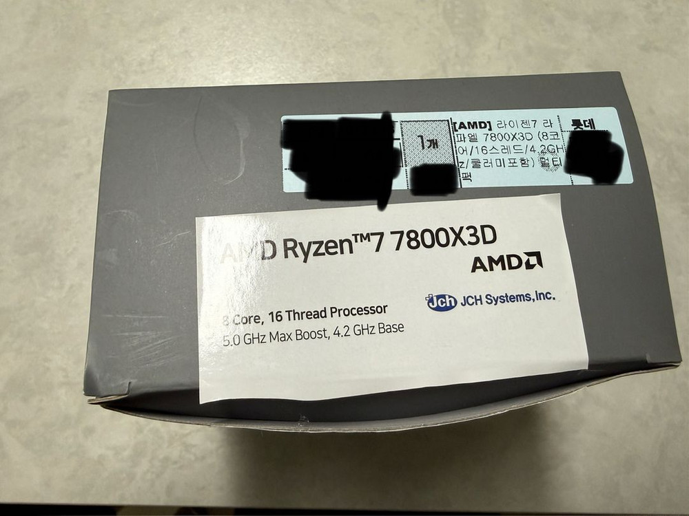 AMD라이젠 7800x3D 멀티팩정품(25.6월, 사용 적음) 이미지