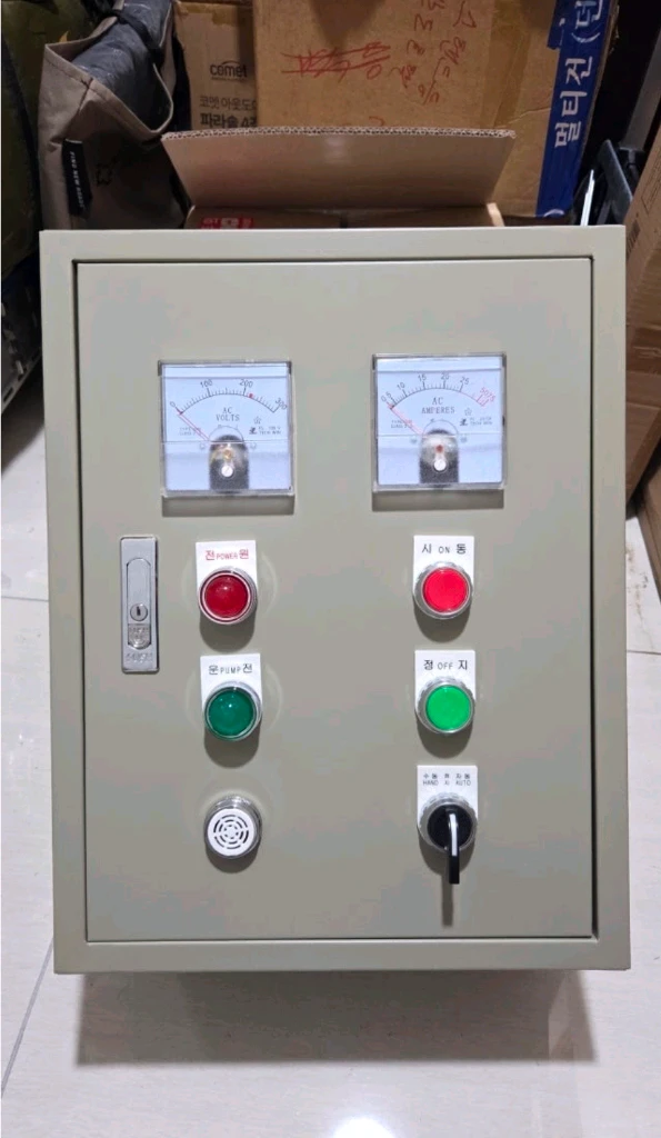 자동수위조절기 1HP~2HP 단상220V 배수펌프용 콘트롤박스 자동수위제어 수위자동조절 콘트롤박스 이미지