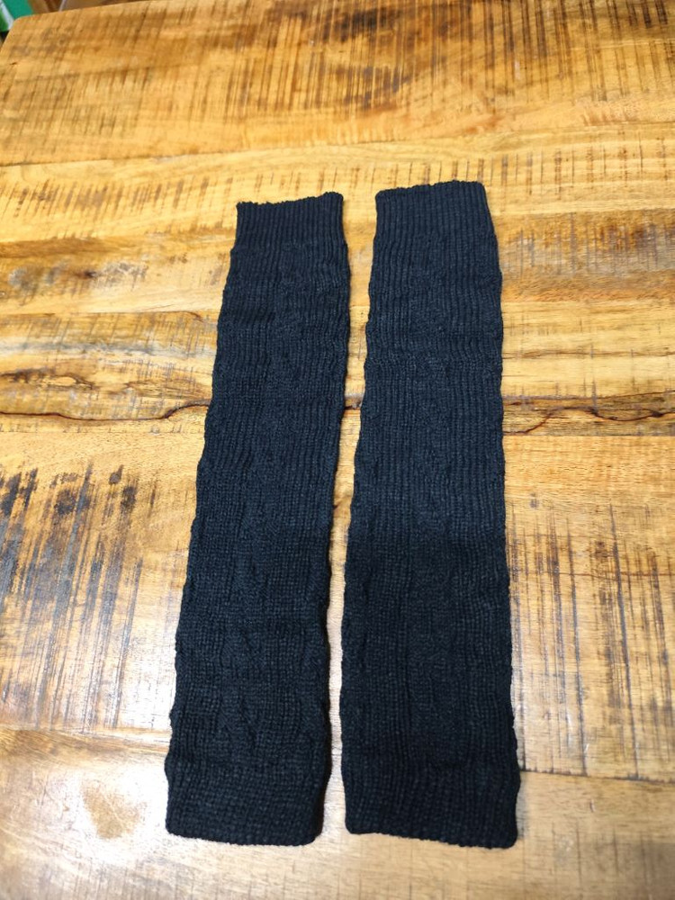 니트 블랙 레그워머 이미지