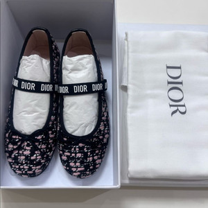 (새상품) 디올 트위드 발레리나 플랫슈즈(30사이즈) 이미지