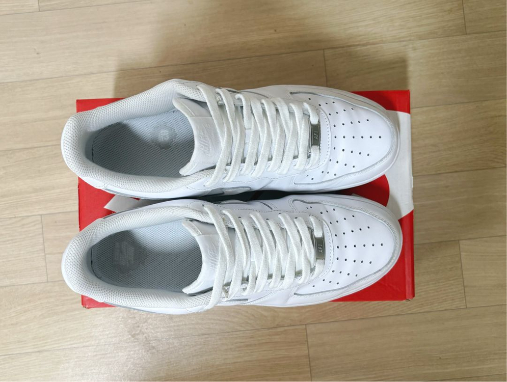 [275] 나이키 에어포스1 07 화이트 올백 운동화 이미지