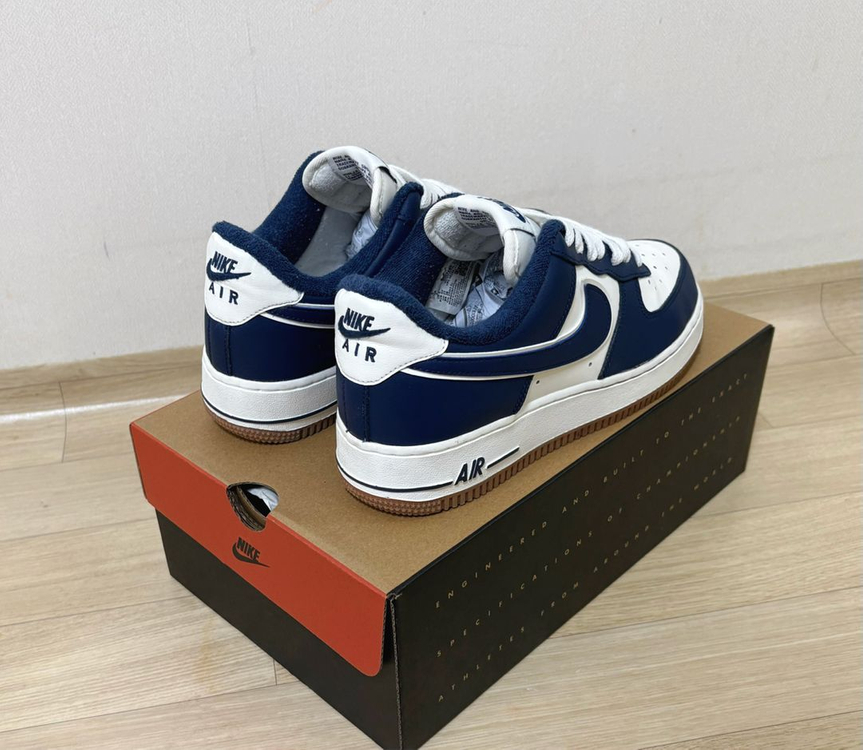 [250] 나이키 에어포스 1 07 네이비 미드나잇 운동화 이미지