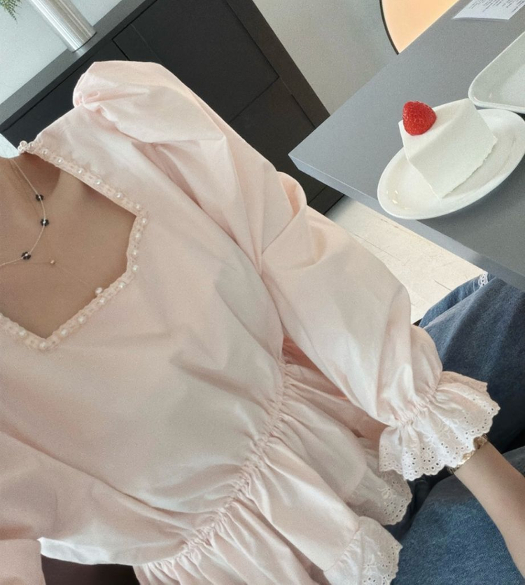 바이씨니 진주스퀘어블라 핑크 이미지