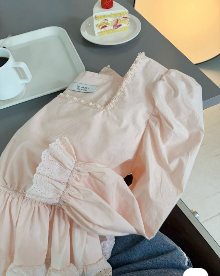 바이씨니 진주스퀘어블라 핑크 이미지