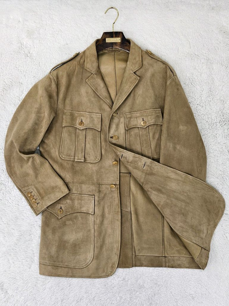 랄프로렌 퍼플라벨 조던 스웨이드 사파리 자켓 [ 톰포드 쿠치넬리 에르메스 로로피아나 브리오니 키톤 벨루티 디올 ] 이미지