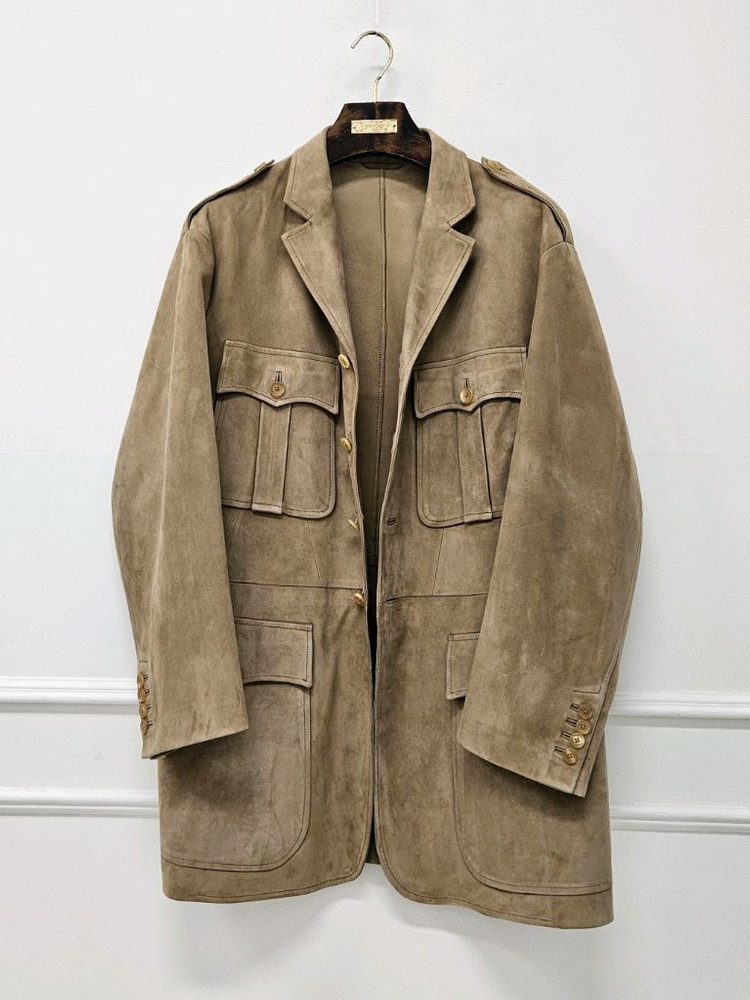 랄프로렌 퍼플라벨 조던 스웨이드 사파리 자켓 [ 톰포드 쿠치넬리 에르메스 로로피아나 브리오니 키톤 벨루티 디올 ] 이미지