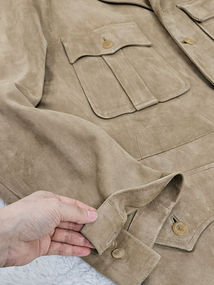 랄프로렌 퍼플라벨 조던 스웨이드 사파리 자켓 [ 톰포드 쿠치넬리 에르메스 로로피아나 브리오니 키톤 벨루티 디올 ] 이미지