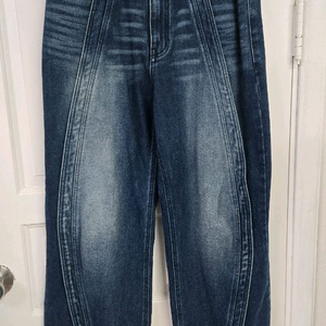 우알롱 커브드라인 스트레이트 데님팬츠 이미지