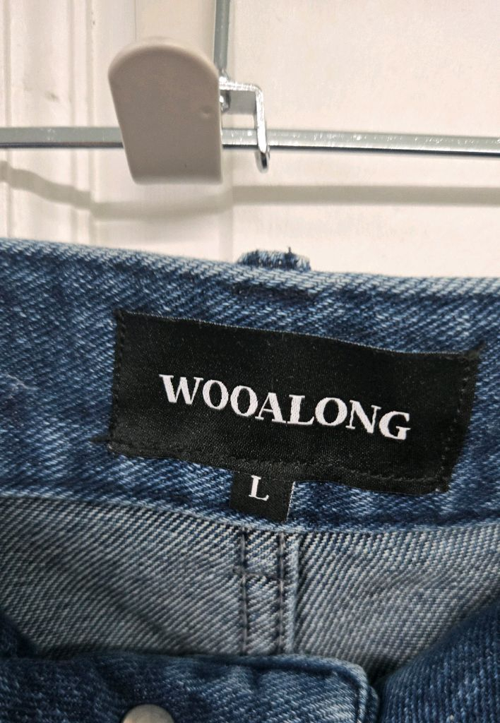 우알롱 커브드라인 스트레이트 데님팬츠 이미지