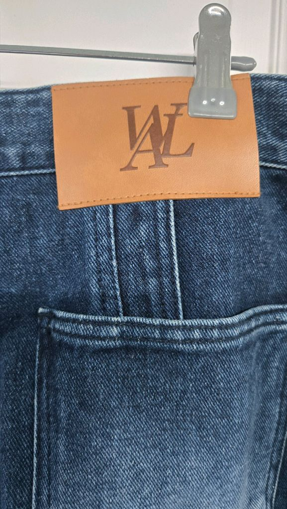 우알롱 커브드라인 스트레이트 데님팬츠 이미지