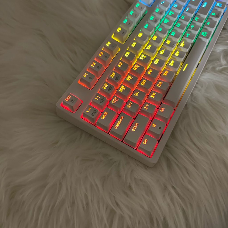 앱코 해커 K660S 화이트 기계식 광축 키보드 헤드셋 이미지