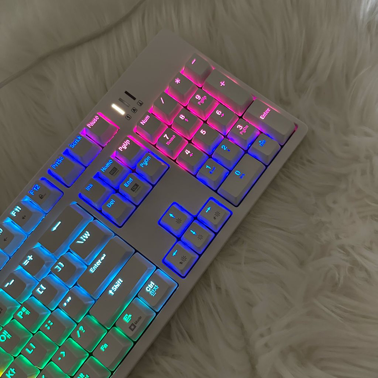 앱코 해커 K660S 화이트 기계식 광축 키보드 헤드셋 이미지