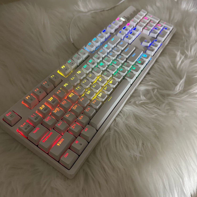 앱코 해커 K660S 화이트 기계식 광축 키보드 헤드셋 이미지