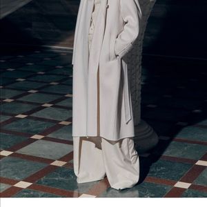 뮤제 알마 캐시미어 핸드메이드 벨티드 코트 크림 아이보리 34 이미지