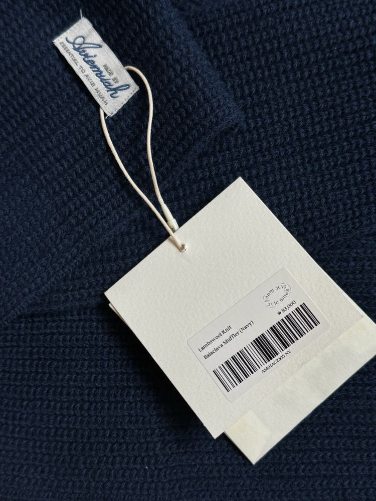 (택O 새상품) 아비에무아 램스울 바라클라바 네이비 이미지