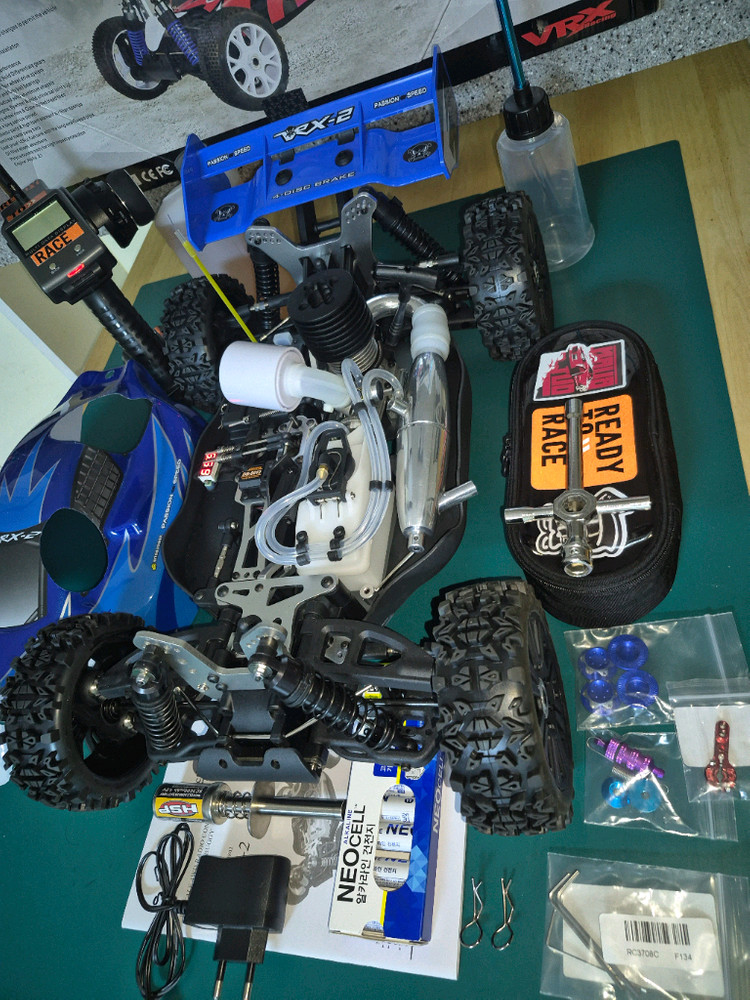 *각종교신가능*4WD니트로엔진1/8RC카VRX-2디지털+필수옵션17종포함(새제품)알씨카풀박스셋~바람에언덕에서 이미지