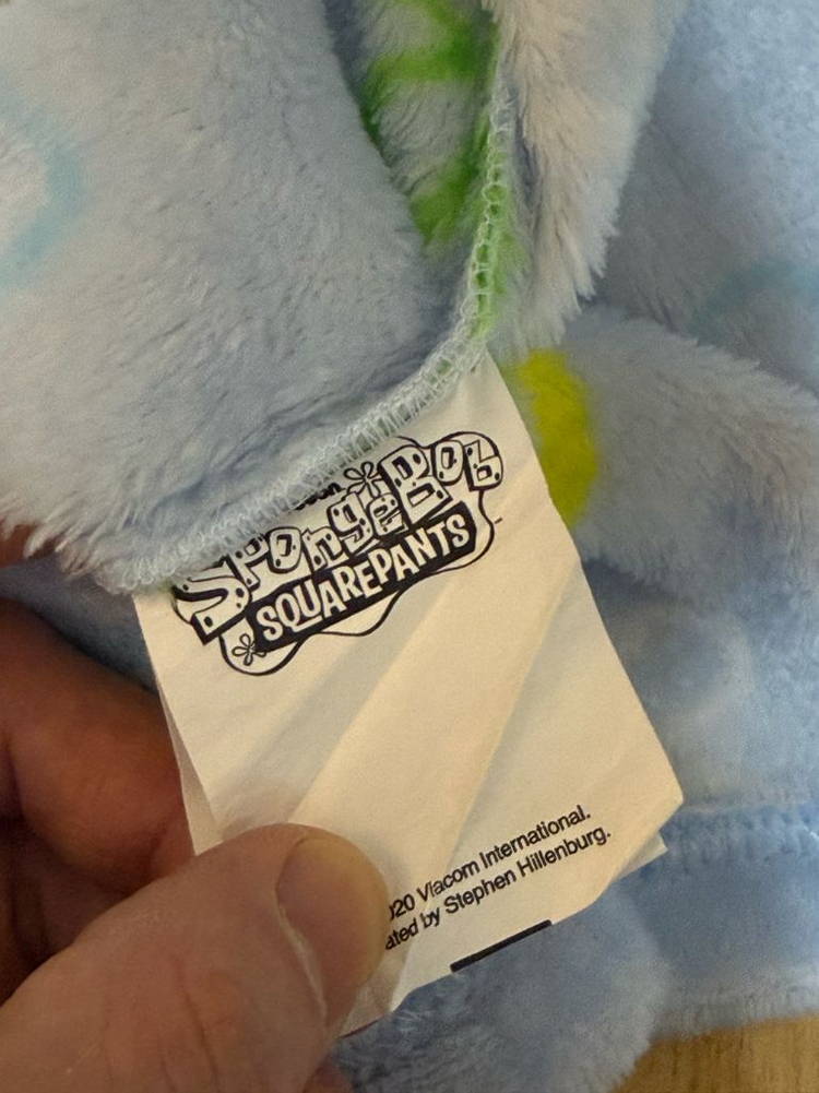 스파오 x 스펀지밥 수면 잠옷 블루 XL 깨끗한 중고 파자마 이미지