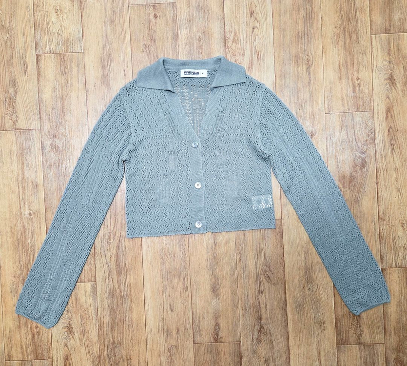프렌다(PRENDA) 펀칭 네트 니트가디건 55-66 이미지