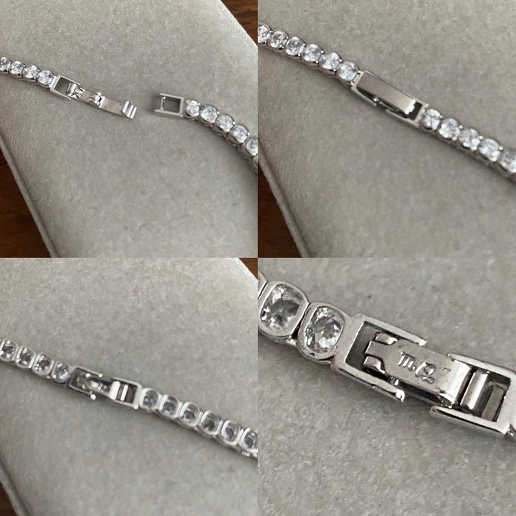 큐빅 테니스 목걸이 귀걸이 세트 이미지