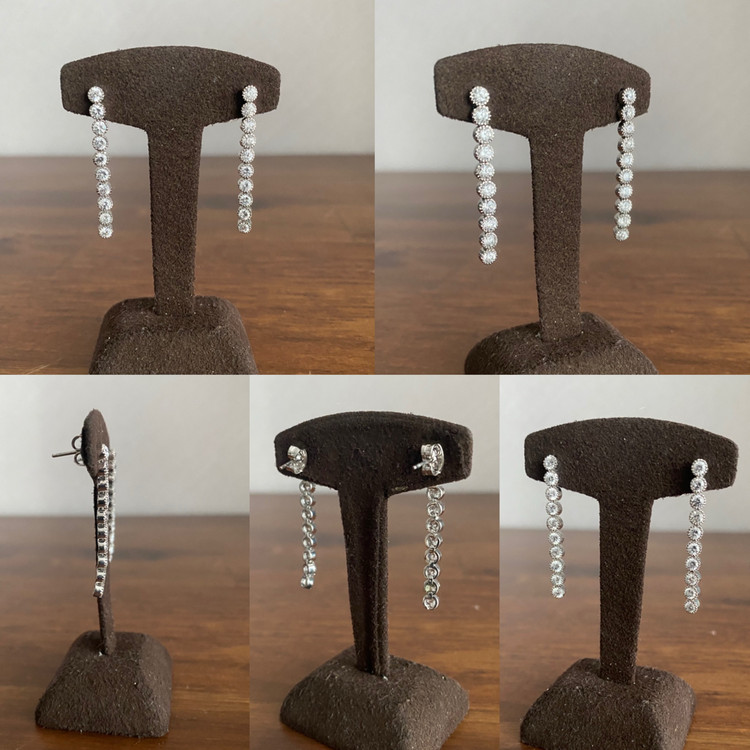 큐빅 테니스 목걸이 귀걸이 세트 이미지