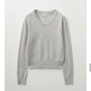 몽돌 울 캐시미어 브이넥 니트 라이트그레이 S 이미지