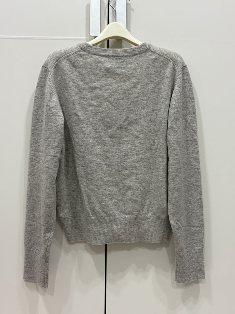 몽돌 울 캐시미어 브이넥 니트 라이트그레이 S 이미지