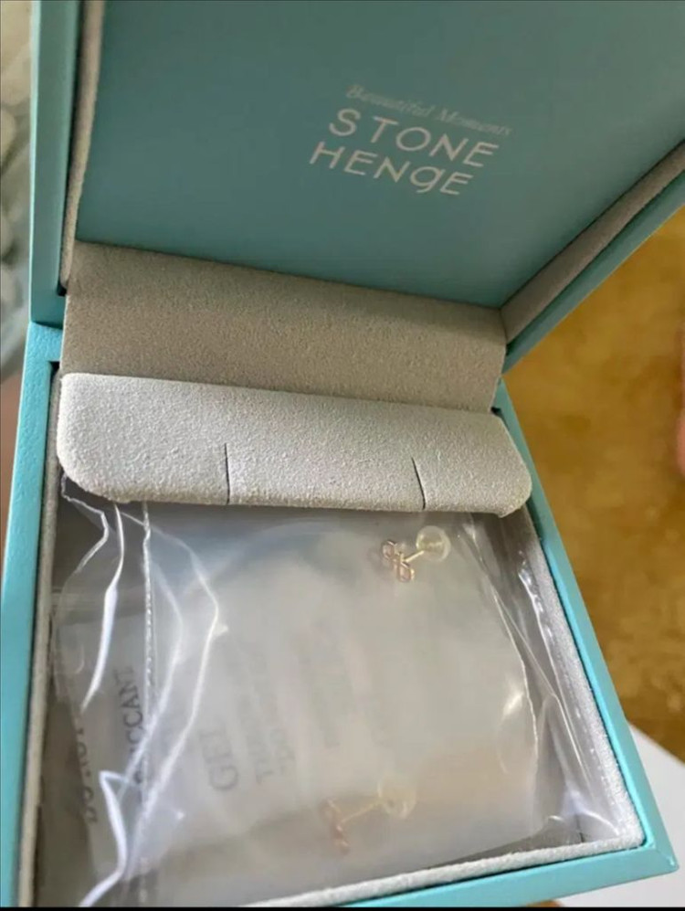 스톤헨지 14K 로즈골드 귀걸이 P1085 - 14K 로즈골드 이미지