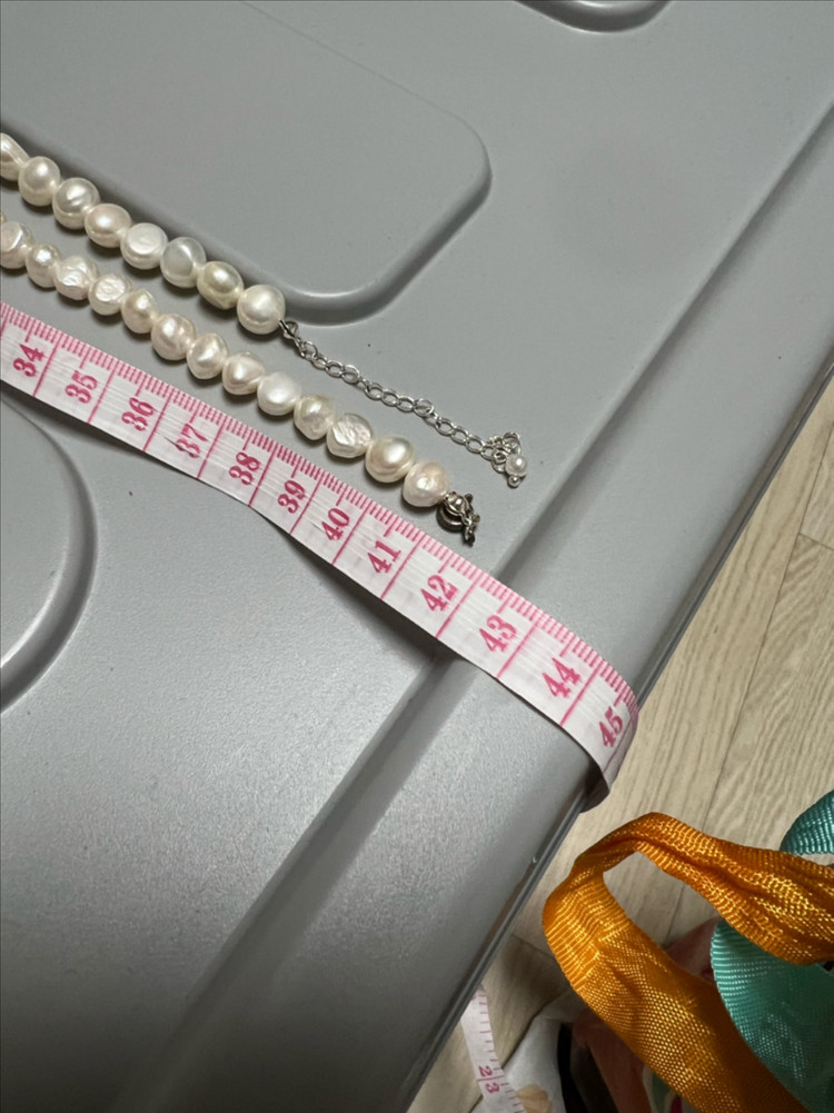 못난이 담수 진주 목걸이, 귀걸이 이미지