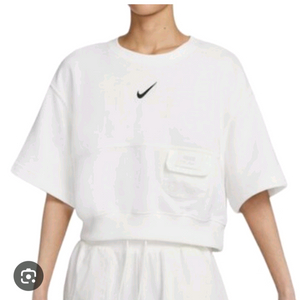 (23년) 나이키 유틸리티 테리 크롭 맨투맨 반팔맨투맨 XS 이미지