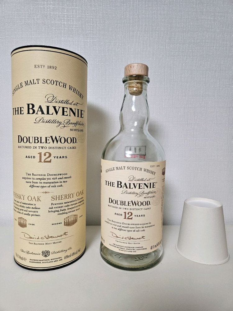 발베니 BALVENIE 12년 더블우드 양주 공병 빈병 술병 이미지