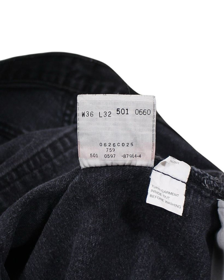 1997 USA 리바이스 501-0660 블랙 데님 팬츠 빈티지 미국제 이미지