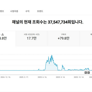 79만명 미국 상위 시청자층 인증배지 유튜브 채널 이미지