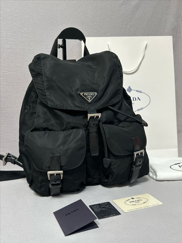 프라다 나일론 포코노 투포켓 백팩 쇼핑백/더스트백 풀셋 미디엄 이미지