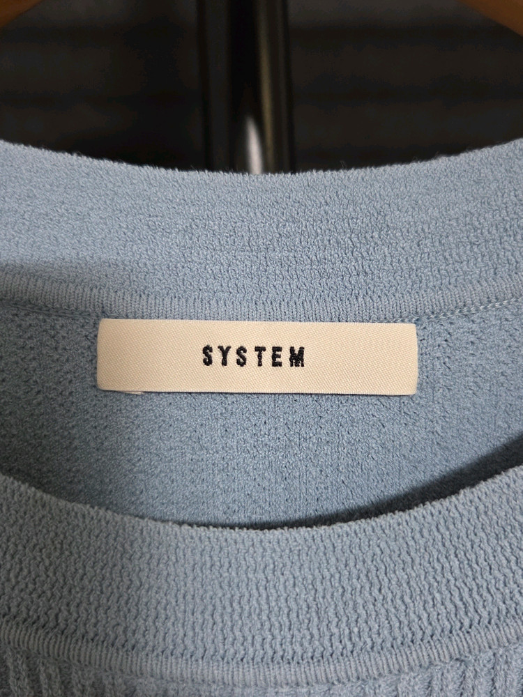 [시스템] 소매 스트랩 골지 라운드넥 니트 | 00205 이미지