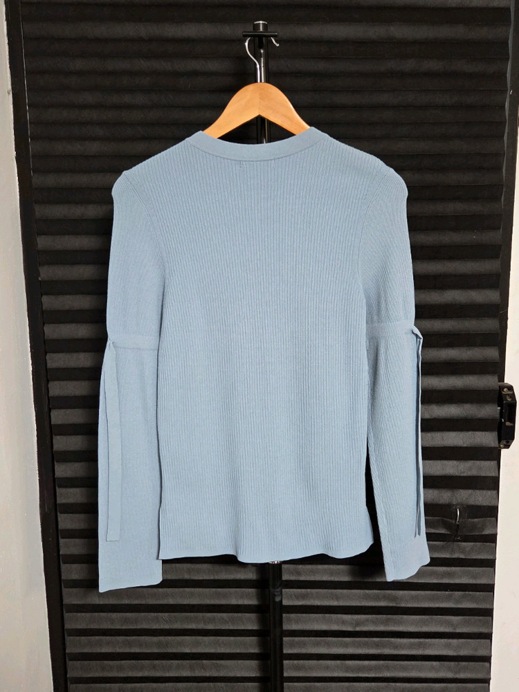 [시스템] 소매 스트랩 골지 라운드넥 니트 | 00205 이미지